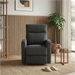 Lexicon Allen Microfiber Reclining Chair in Dark Gray