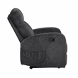 Lexicon Allen Microfiber Reclining Chair in Dark Gray