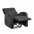 Lexicon Allen Microfiber Reclining Chair in Dark Gray
