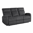 Lexicon Allen Microfiber Double Reclining Sofa in Dark Gray