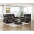 Lexicon Allen Faux Leather Double Reclining Sofa in Espresso