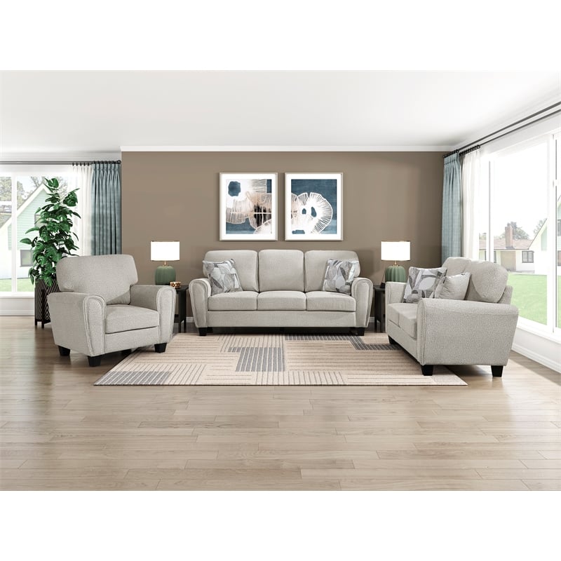 Lexicon Lemond Chenille Chair in Gray