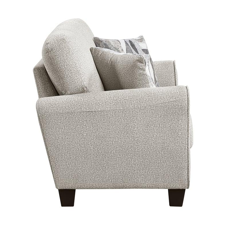 Lexicon Lemond Chenille Love Seat in Gray