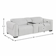 Lexicon McPherson Chenille Power Double Reclining Love Seat in Cloud