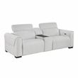 Lexicon McPherson Chenille Power Double Reclining Love Seat in Cloud