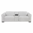 Lexicon McPherson Chenille Power Double Reclining Love Seat in Cloud