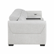 Lexicon McPherson Chenille Power Double Reclining Love Seat in Cloud