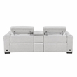 Lexicon McPherson Chenille Power Double Reclining Love Seat in Cloud