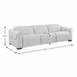 Lexicon McPherson Chenille Pwr Dbl Reclining Sofa with Power Headrests in Cloud