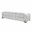 Lexicon McPherson Chenille Pwr Dbl Reclining Sofa with Power Headrests in Cloud