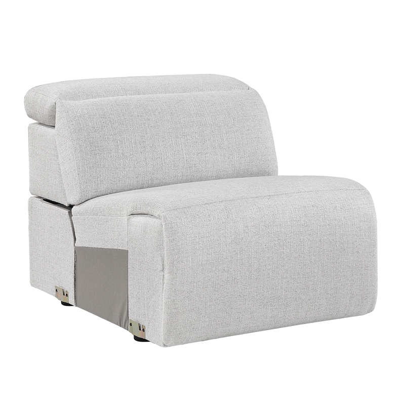 Lexicon McPherson Chenille (3/3) Armless Chair in Cloud