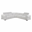 Lexicon McPherson Chenille 5-Piece Modular Power Reclining Sectional in Cloud