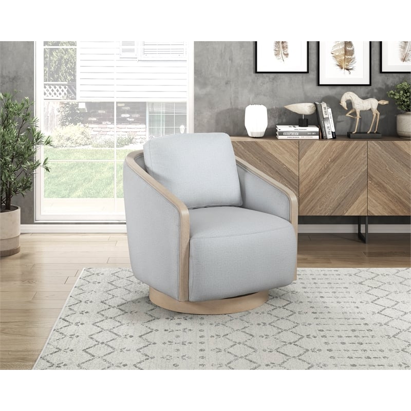 Lexicon Jenson Textured Swivel Chair in Gray