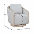 Lexicon Jenson Textured Swivel Chair in Gray