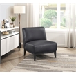 Lexicon Houghton Leather Accent Chair in Black