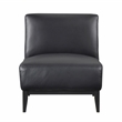 Lexicon Houghton Leather Accent Chair in Black