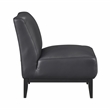 Lexicon Houghton Leather Accent Chair in Black