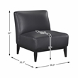 Lexicon Houghton Leather Accent Chair in Black