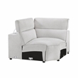 Lexicon Phoebe Microfiber (3/5) Corner Seat in Light Gray