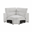 Lexicon Phoebe Microfiber (3/5) Corner Seat in Light Gray