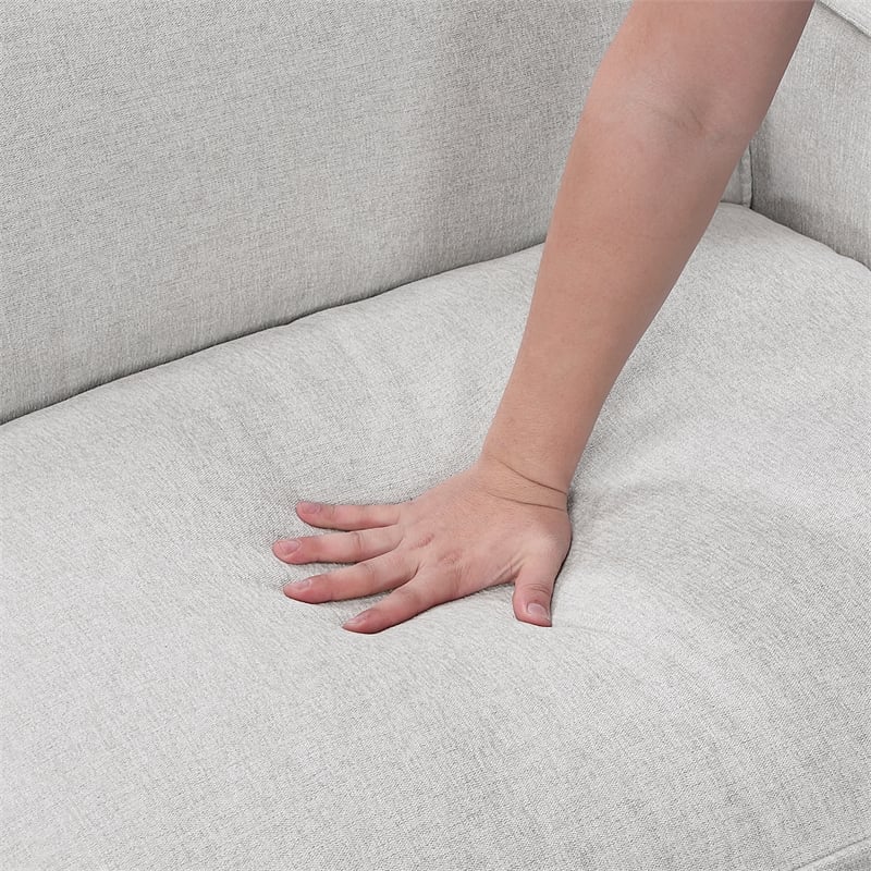 Lexicon Phoebe Microfiber (3/5) Corner Seat in Light Gray