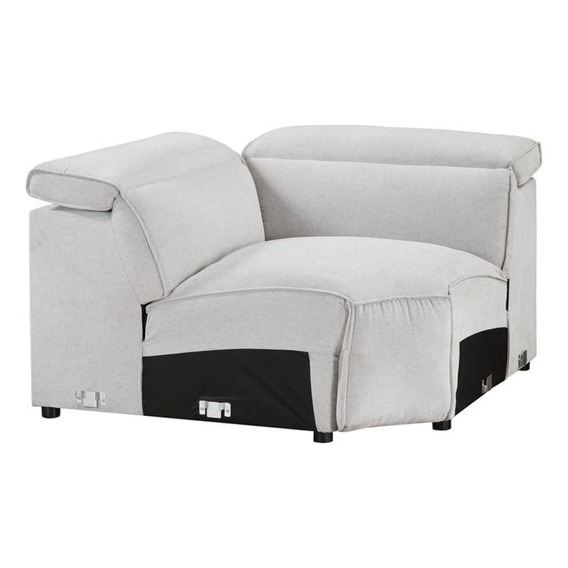 Lexicon Phoebe Microfiber (3/5) Corner Seat in Light Gray