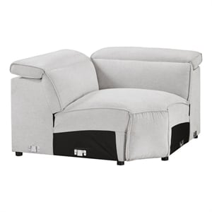 Lexicon Phoebe Microfiber (3/5) Corner Seat in Light Gray