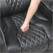 Lexicon Apex Leather Power Reclining Chair with Power Headrest in Black