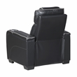 Lexicon Apex Leather Power Reclining Chair with Power Headrest in Black