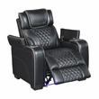 Lexicon Apex Leather Power Reclining Chair with Power Headrest in Black