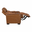 Lexicon Apex Leather Power Reclining Chair with Power Headrest in Brown