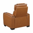 Lexicon Apex Leather Power Reclining Chair with Power Headrest in Brown