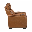 Lexicon Apex Leather Power Reclining Chair with Power Headrest in Brown