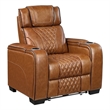Lexicon Apex Leather Power Reclining Chair with Power Headrest in Brown