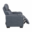 Lexicon Apex Leather Power Reclining Chair with Power Headrest in Blue