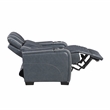Lexicon Apex Leather Power Reclining Chair with Power Headrest in Blue