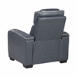 Lexicon Apex Leather Power Reclining Chair with Power Headrest in Blue
