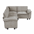 Lexicon Dublin Chenille 4-Piece Modular Sectional in Dark Pewter