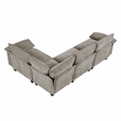 Lexicon Dublin Chenille 4-Piece Modular Sectional in Dark Pewter