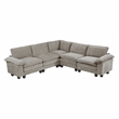 Lexicon Dublin Chenille 5-Piece Modular Sectional in Dark Pewter