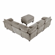 Lexicon Dublin Chenille 6-Piece Modular Sectional with Ottoman in Dark Pewter