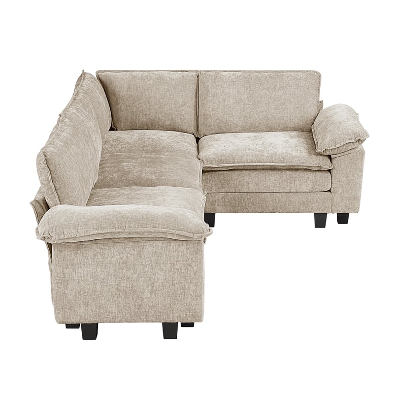 Lexicon Dublin Chenille 4-Piece Modular Sectional in Taupe