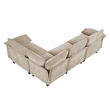 Lexicon Dublin Chenille 4-Piece Modular Sectional in Taupe