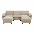 Lexicon Dublin Chenille 5-Piece Modular Sectional with Ottoman in Taupe
