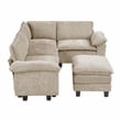 Lexicon Dublin Chenille 5-Piece Modular Sectional with Ottoman in Taupe