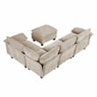 Lexicon Dublin Chenille 5-Piece Modular Sectional with Ottoman in Taupe