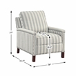 Lexicon Landrum Textured PB Rclng Chr in Beige with Grayish Blue Stripe Pattern