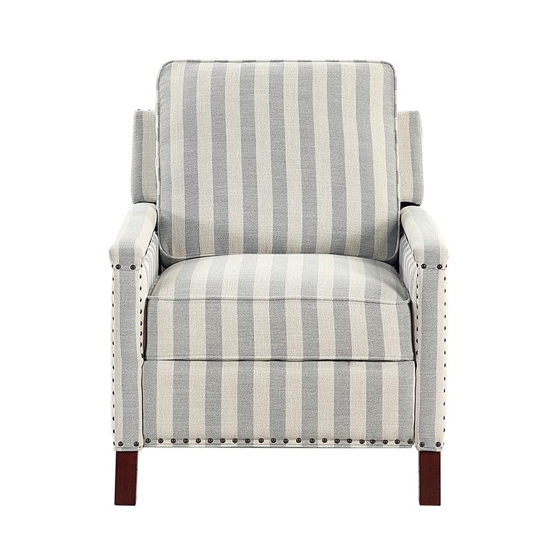 Lexicon Landrum Textured PB Rclng Chr in Beige with Grayish Blue Stripe Pattern