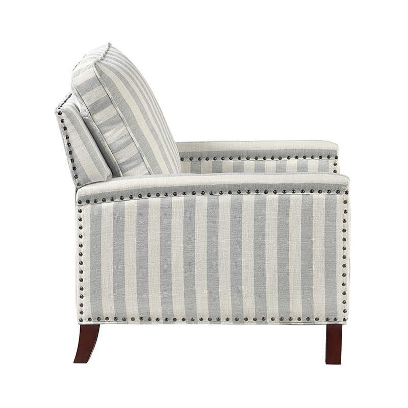 Lexicon Landrum Textured PB Rclng Chr in Beige with Grayish Blue Stripe Pattern