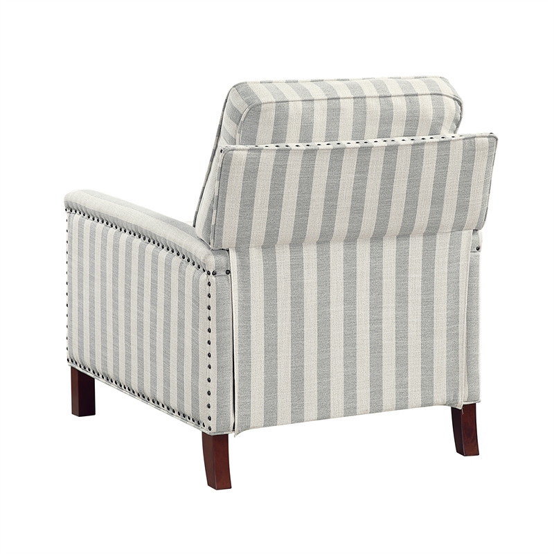 Lexicon Landrum Textured PB Rclng Chr in Beige with Grayish Blue Stripe Pattern
